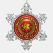 Schulungsbefehl 108. schneeflocken Zinn-Ornament (Vorderseite)