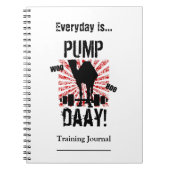 Schulungsblatt für den Pump Day Workout Notizblock (Vorderseite)