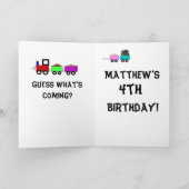 SchulungsGeburtstagskarte für Kinder - passen Sie  Karte (Innenseite)