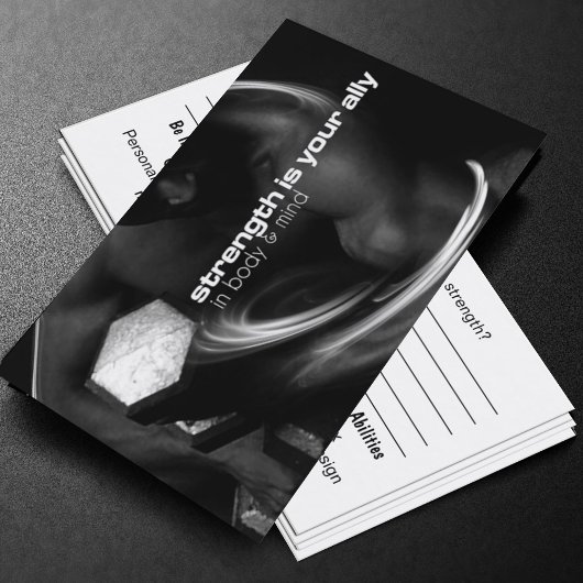 Schulungskarte für die Stärke Visitenkarte