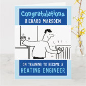 Schulungskarte für Klempner und Heizungstechniker Karte (Gelbe Blume)