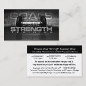 Schulungskarte für selbstständige Festigkeit Visitenkarte (Vorne/Hinten)