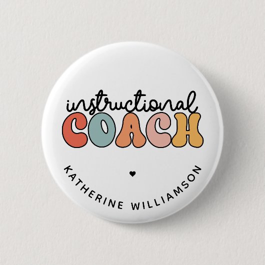 Schulungslehrer Retro Button (Vorderseite)