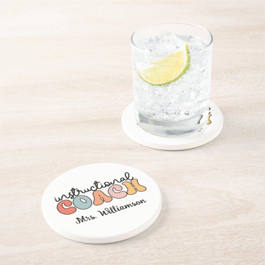 Schulungslehrer Retro Getränkeuntersetzer (Seite)