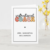 Schulungslehrer Retro Karte (Gelbe Blume)