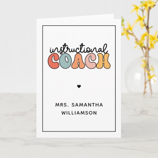 Schulungslehrer Retro Karte (Gelbe Blume)