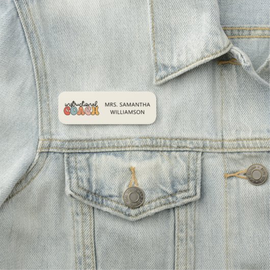 Schulungslehrer Retro Namensschild (Beispiel)