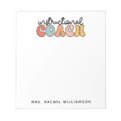 Schulungslehrer Retro Notizblock (Vorderseite)