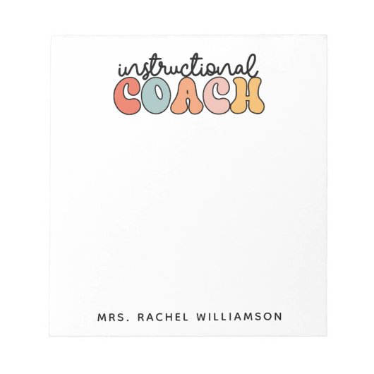 Schulungslehrer Retro Notizblock (Vorderseite)