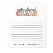 Schulungslehrer Retro Notizblock (Vorderseite)