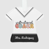 Schulungslehrer Retro Ornament (Rückseite)