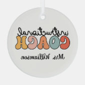 Schulungslehrer Retro Ornament Aus Glas (Rückseite)