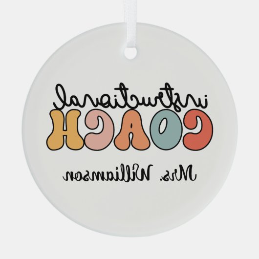 Schulungslehrer Retro Ornament Aus Glas (Rückseite)