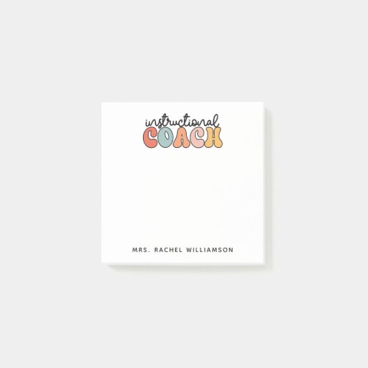 Schulungslehrer Retro Post-it Klebezettel (Vorderseite)