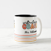 Schulungslehrer Retro Zweifarbige Tasse (VorderseiteRechts)
