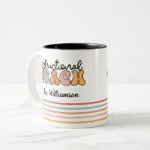 Schulungslehrer Retro Zweifarbige Tasse (Vorderseite Links)