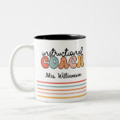 Schulungslehrer Retro Zweifarbige Tasse (Links)