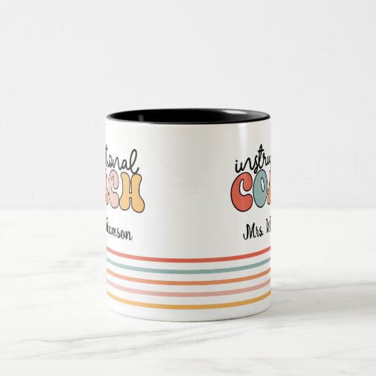 Schulungslehrer Retro Zweifarbige Tasse (Mittel)
