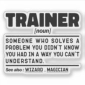 Schulungsnoun Definition Training Certified Worker Aufkleber (Vorderseite)
