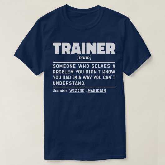 Schulungsnoun Definition Training Certified Worker T-Shirt (Design vorne)