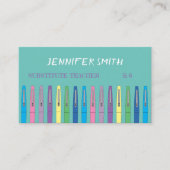 Schulunterricht - Ersatzlehrer-Visitenkarte Visitenkarte (Vorderseite)