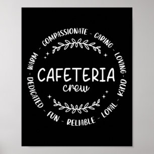 Schulunterstützungsteam passende Cafeteria-Crew zu Poster