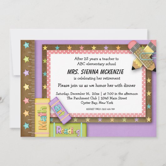 Schulveranstaltung Einladung (Vorderseite)