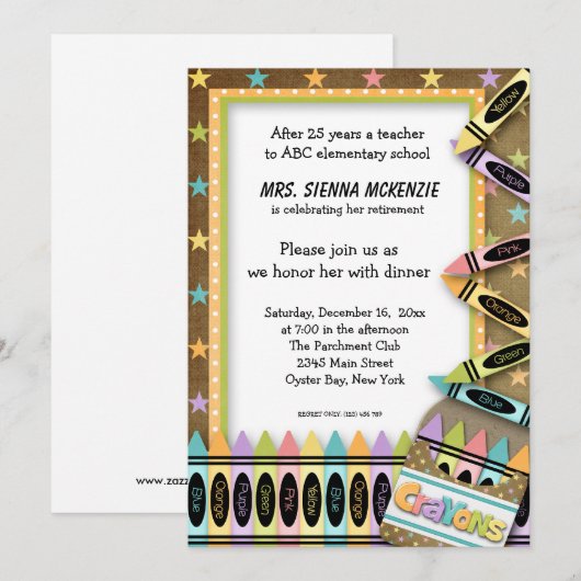 Schulveranstaltung Einladung (Vorne/Hinten)