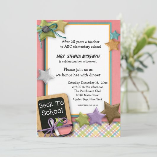 Schulveranstaltung Einladung (Stehend Vorderseite)