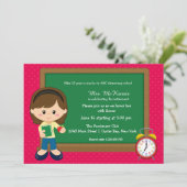 Schulveranstaltung * Hintergrundfarbe Einladung (Stehend Vorderseite)