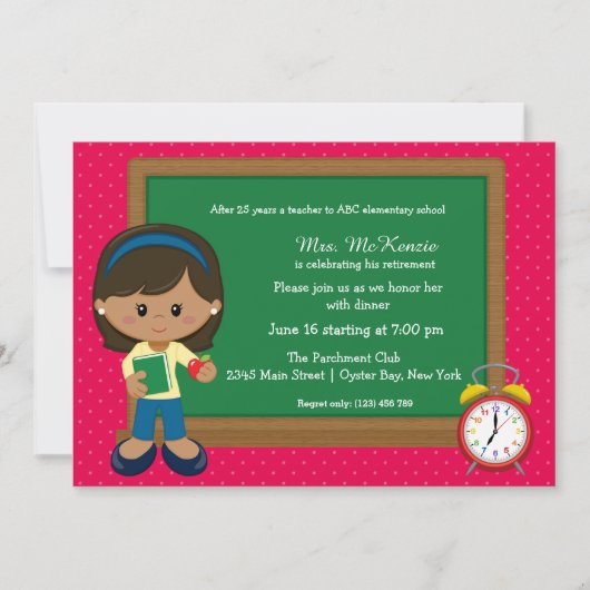 Schulveranstaltung * Hintergrundfarbe Einladung (Vorderseite)