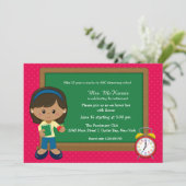 Schulveranstaltung * Hintergrundfarbe Einladung (Stehend Vorderseite)