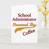 Schulverwalter angetrieben durch Kaffee Karte (Gelbe Blume)