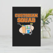 Schulverwalter Squad Stellvertreter Janitor Suppor Dankeskarte (Stehend Vorderseite)