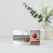 Schulverwaltungen mit Red Apple und Book Visitenkarte (Stehend Vorderseite)