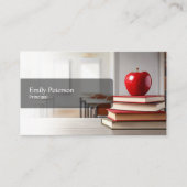 Schulverwaltungen mit Red Apple und Book Visitenkarte (Vorderseite)