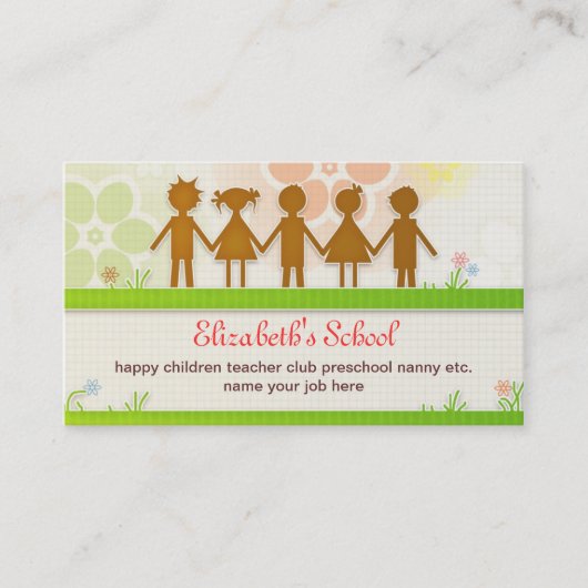 SchulVisitenkarte Visitenkarte (Vorderseite)