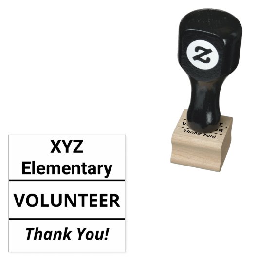 Schulvolunteer Hand Briefmarke Gummistempel (Stempel)