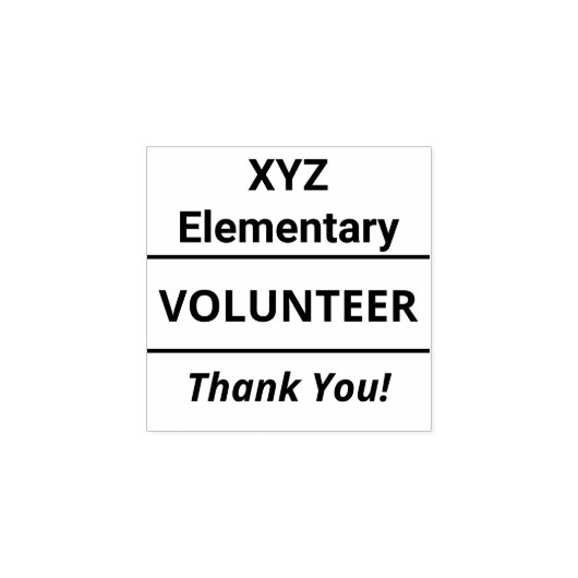 Schulvolunteer Hand Briefmarke Gummistempel (Prägung)