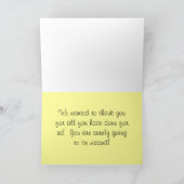 Schulvorsteher-Ruhestands-Karte Karte (Innenseite)