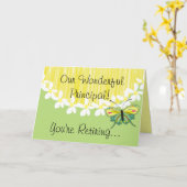Schulvorsteher-Ruhestands-Karte Karte (Gelbe Blume)
