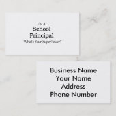 Schulvorsteher Visitenkarte (Vorne/Hinten)