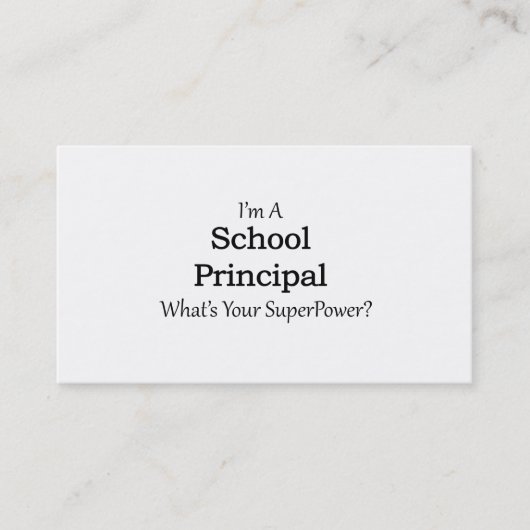 Schulvorsteher Visitenkarte (Vorderseite)