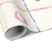 Schulwachsstift kariertes Quadratgitter mit Alphab Geschenkpapier (Rolleneckpunkt)
