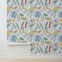 Schulwanddekor mit Bleistift-Parker-Notebook Tapete