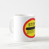 Schulwegweiser Kinderüberweg Lollipop-Dame  Kaffeetasse (Vorderseite Links)