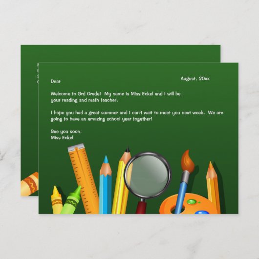 SchulWelcome Postcard Postkarte (Vorne/Hinten)