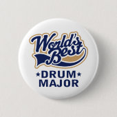 Schulweltbester Tambourmajor Geschenk Button (Vorderseite)