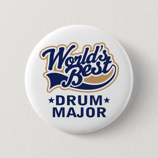 Schulweltbester Tambourmajor Geschenk Button (Vorderseite)