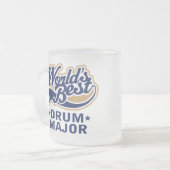 Schulweltbester Tambourmajor Geschenk Mattglastasse (Vorderseite Links)